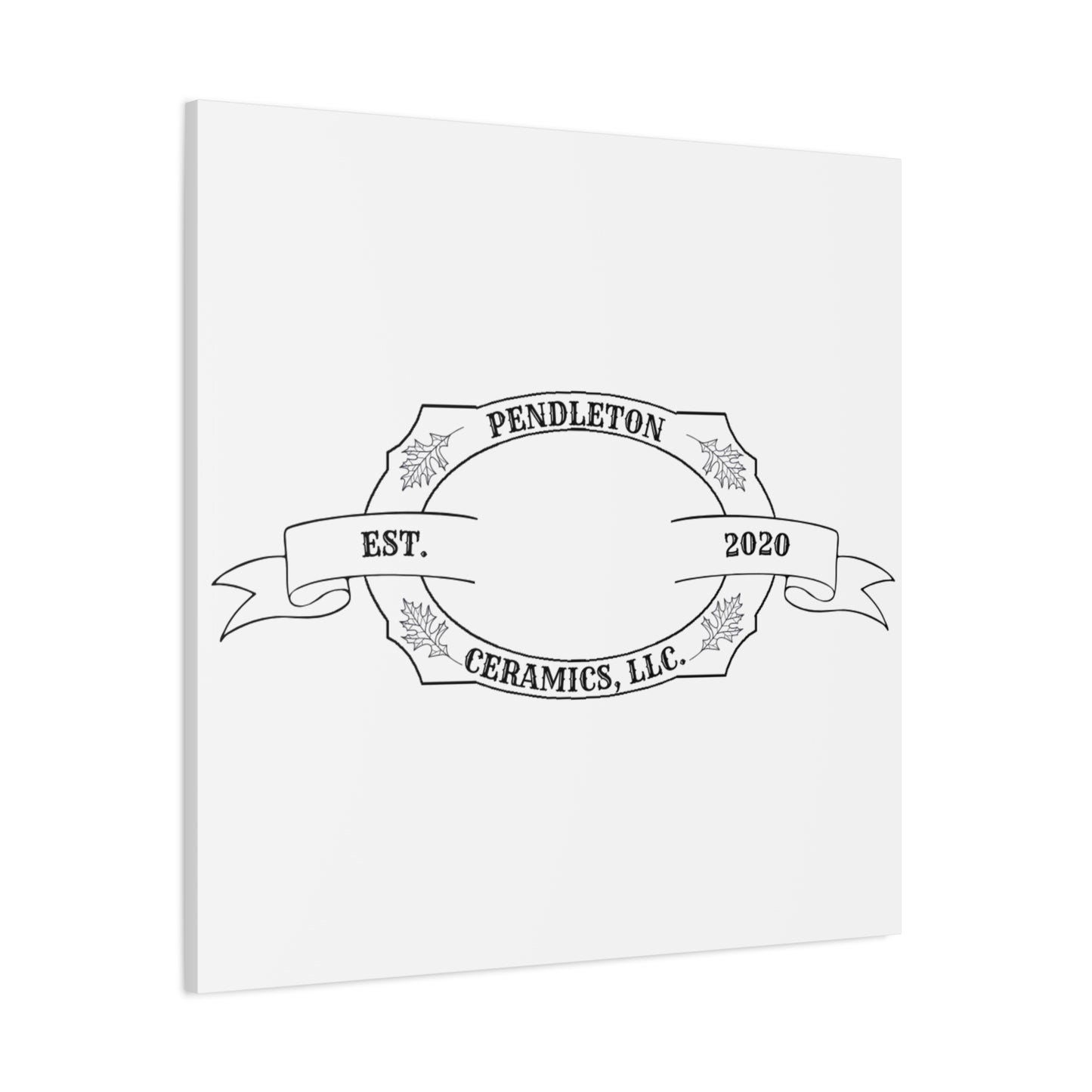 Pendleton Ceramics Logo Custom Framed Canvas Wall Art