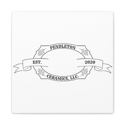 Pendleton Ceramics Logo Custom Framed Canvas Wall Art