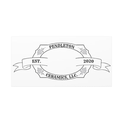 Pendleton Ceramics Logo Custom Framed Canvas Wall Art