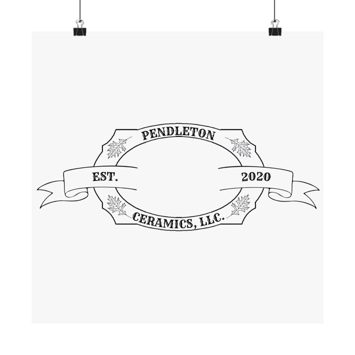 Pendleton Ceramics Logo Matte Vertical Poster