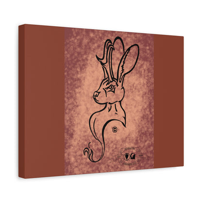 Dust Storm Jackalope Bust Drawing Canvas Wall Decor