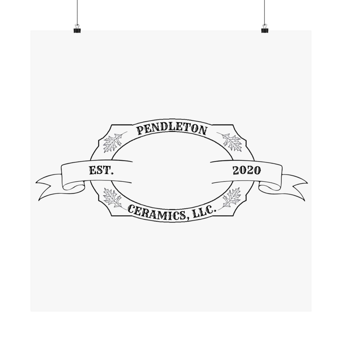 Pendleton Ceramics Logo Matte Vertical Poster