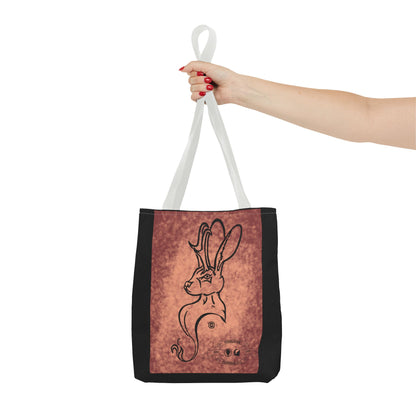Dust Storm Jackalope Bust Drawing Tote Black Bag