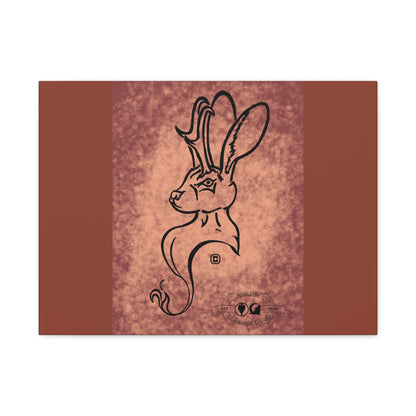 Dust Storm Jackalope Bust Drawing Canvas Wall Decor