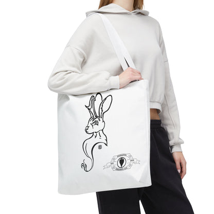 Jackalope Bust Drawing Tote White Bag