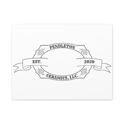 Pendleton Ceramics Logo Custom Framed Canvas Wall Art