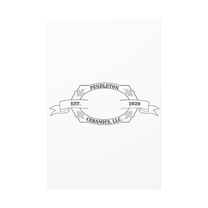 Pendleton Ceramics Logo Custom Framed Canvas Wall Art
