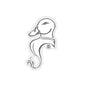 Duck Animal Bust Drawing Kiss-Cut Stickers