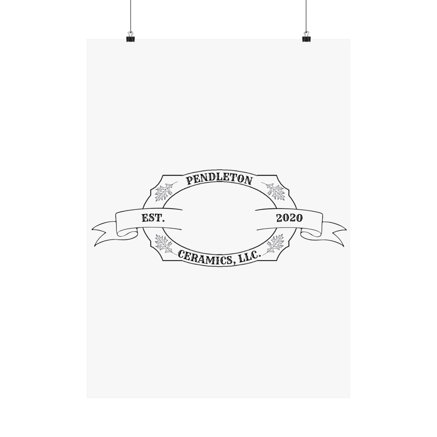 Pendleton Ceramics Logo Matte Vertical Poster