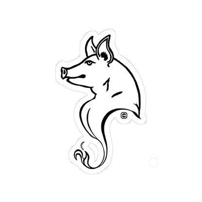 Pig Animal Bust Drawing Kiss-Cut Stickers