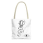 Jackalope Bust Drawing Tote White Bag