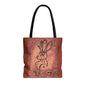 Dust Storm Jackalope Bust Drawing Tote Brown Bag