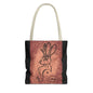 Dust Storm Jackalope Bust Drawing Tote Black Bag