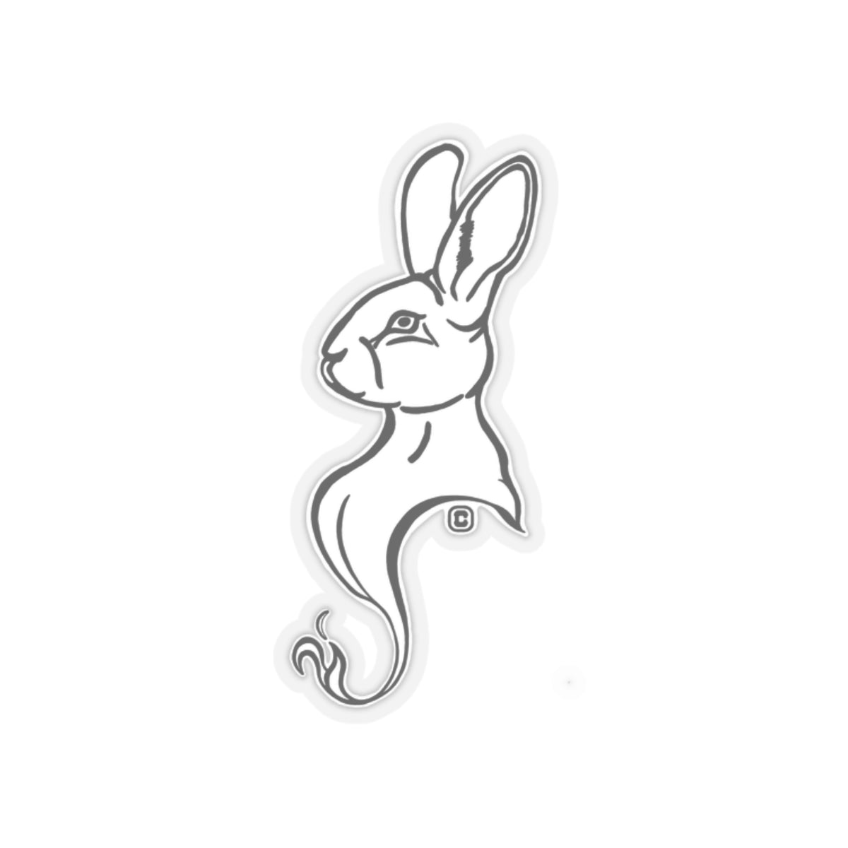 Rabbit Animal Bust Drawing Kiss-Cut Stickers