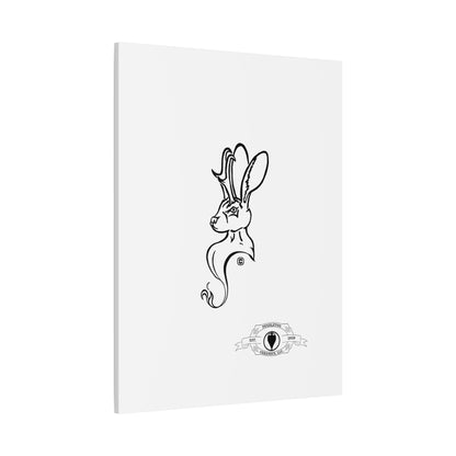 Jackalope Bust Drawing Art Stretched Canvas Wall Decor