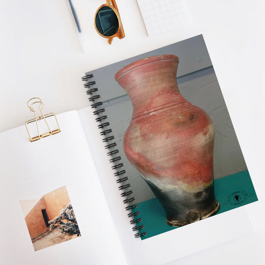 Pitfire Ceramic Vase Design Spiral Ruled Line Notebook
