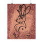 Dust Storm Jackalope Bust Drawing Wall Art