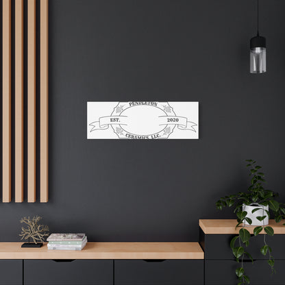 Pendleton Ceramics Logo Custom Framed Canvas Wall Art