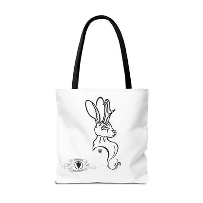 Jackalope Bust Drawing Tote White Bag