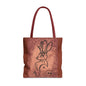 Dust Storm Jackalope Bust Drawing Tote Brown Bag