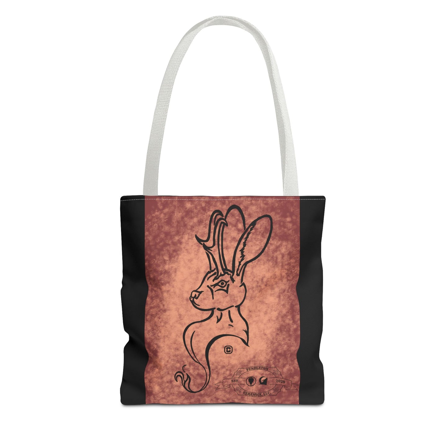 Dust Storm Jackalope Bust Drawing Tote Black Bag