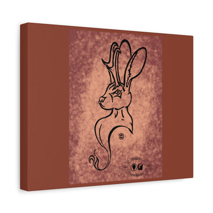 Dust Storm Jackalope Bust Drawing Canvas Wall Decor