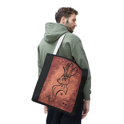 Dust Storm Jackalope Bust Drawing Tote Black Bag