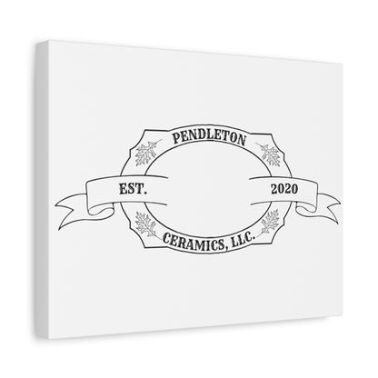 Pendleton Ceramics Logo Custom Framed Canvas Wall Art