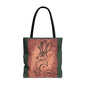 Dust Storm Jackalope Bust Drawing Tote Green Bag