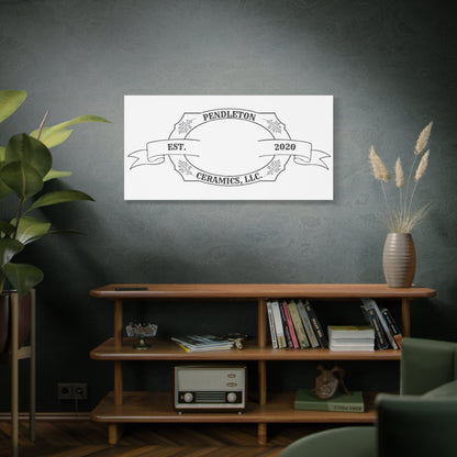 Pendleton Ceramics Logo Custom Framed Canvas Wall Art