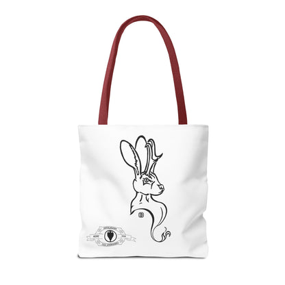 Jackalope Bust Drawing Tote White Bag