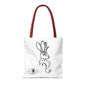 Jackalope Bust Drawing Tote White Bag