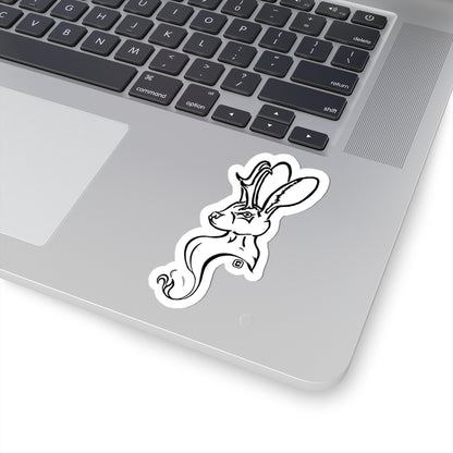 Jackalope Bust Kiss-Cut Stickers