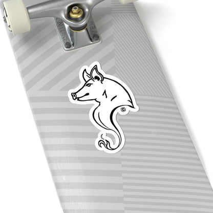 Pig Animal Bust Drawing Kiss-Cut Stickers