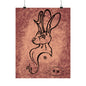 Dust Storm Jackalope Bust Drawing Wall Art