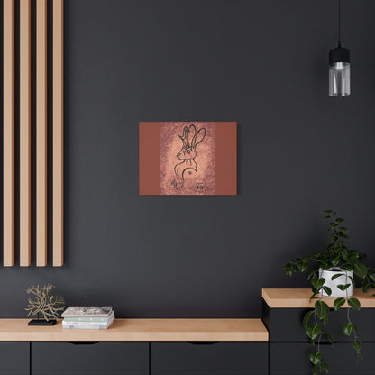 Dust Storm Jackalope Bust Drawing Canvas Wall Decor