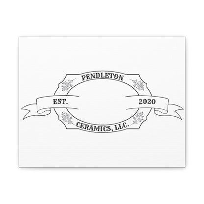 Pendleton Ceramics Logo Custom Framed Canvas Wall Art