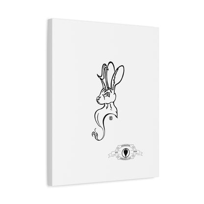 Jackalope Bust Drawing Art Stretched Canvas Wall Decor
