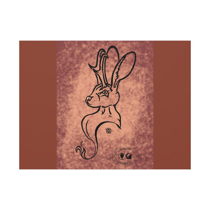 Dust Storm Jackalope Bust Drawing Canvas Wall Decor