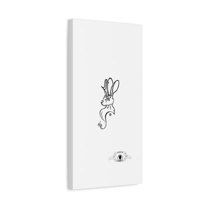 Jackalope Bust Drawing Art Stretched Canvas Wall Decor