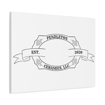 Pendleton Ceramics Logo Custom Framed Canvas Wall Art