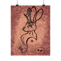 Dust Storm Jackalope Bust Drawing Wall Art
