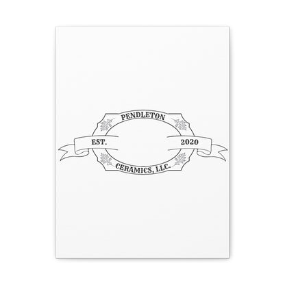 Pendleton Ceramics Logo Custom Framed Canvas Wall Art
