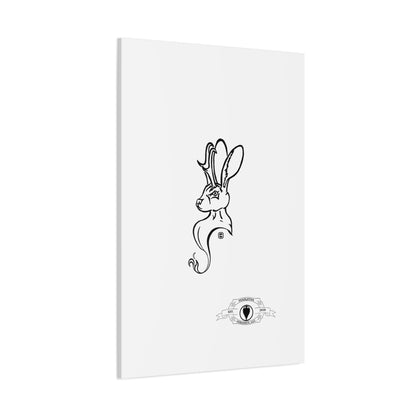 Jackalope Bust Drawing Art Stretched Canvas Wall Decor