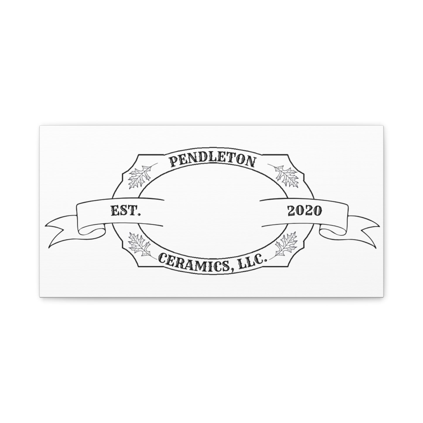 Pendleton Ceramics Logo Custom Framed Canvas Wall Art